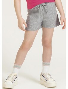 Cativa Shorts Feminino Básico com Amarração Cinza