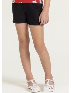 Cativa Shorts Feminino Básico com Amarração Preto