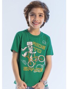 Cativa Kids Camiseta Estampada Brilha no Escuro Verde