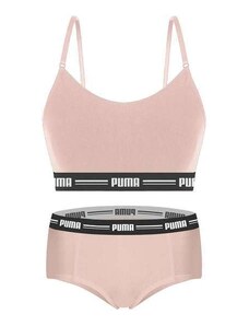 Kit Puma Top Modal Stretch e Calcinha Mini Boxer Feminino Conjunto Puma Feminino