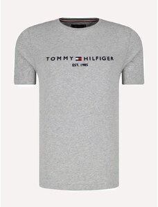Camiseta Tommy Hilfiger Masculina Core Logo Cinza Mescla