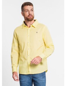 Diametro Camisa Masculina Manga Longa em Tricoline Amarelo