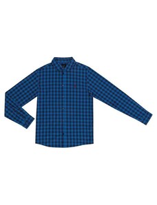 Diametro Camisa Masculina Manga Longa Xadrez Azul