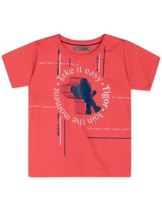 Tigor Camiseta Manga Curta Bebê Masculina Vermelho