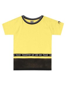 Tigor Camiseta Manga Curta Malha Menino Amarelo