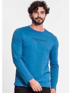 Diametro Camiseta Masculina Manga Longa Azul
