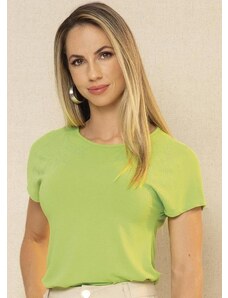 Cativa Blusa Feminina em Malha com Glitter Verde