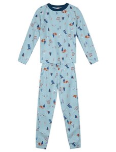 Brandili Pijama Infantil Menino com Blusão e Jogger Azul