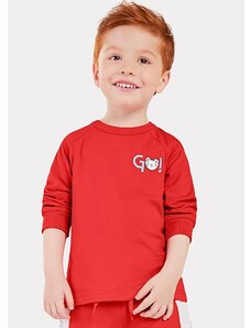 Tigor Camiseta Manga Longa Masculina Bebê Vermelho