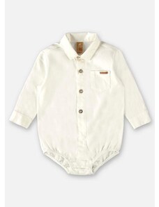 Up Baby Body Camisa para Bebê Menino Off White