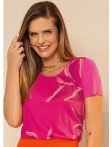 Cativa Blusa Feminina com Estampa Sublimática Rosa