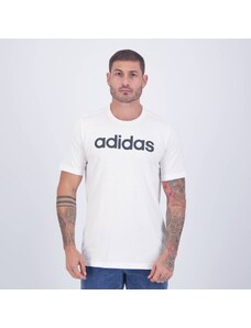 Camiseta Adidas Logo Linear III Branca e Preta