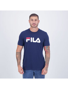 Camiseta Fila Letter Premium III Azul Marinho e Branca
