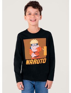 Brandili Camiseta Naruto Infantil Unissex Preto