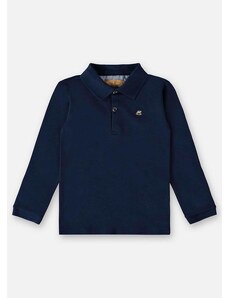Up Baby Camisa Polo em Suedine Infantil Azul