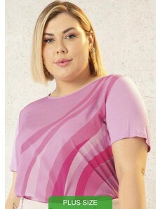 Cativa Plus Size Blusa Feminina com Estampa Sublimática Roxo