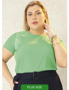 Cativa Plus Size Blusa Feminina com Estampa Sublimática Verde