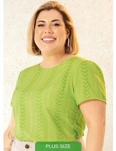 Cativa Plus Size Blusa Feminina com Estampa Sublimática Verde