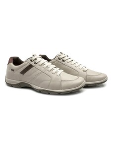 Sapatênis Doctor Shoes Couro 42570 (Elástico) Palha/Mouro