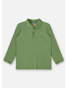 Up Baby Camisa Polo em Suedine Infantil Verde