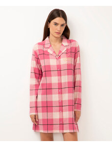 C&A camisola de algodão americana xadrez rosa