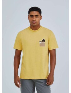 Hering Camiseta Masculina Comfort com Estampa em Malha Flame Amarelo