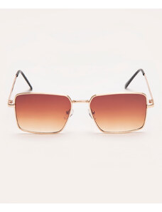 C&A óculos de sol quadrado triton dourado