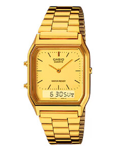 C&A relógio casio analógio AQ-230GA-9DMQ dourado