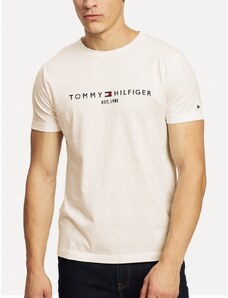 Camiseta Tommy Hilfiger Masculina Core Logo Cáqui Claro