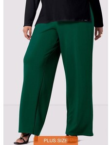 Lunender Mais Mulher Calça Pantalona Plus Size em Malha Alfaiataria Verde