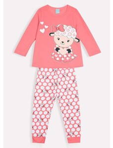 Kyly Conjunto Pijama com Estampa de Bichinho Rosa