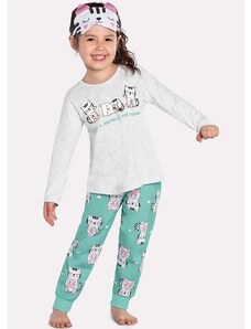 Kyly Pijama com Mascara Infantil Menina Cinza