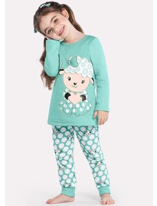 Kyly Pijama Brilha no Escuro Infantil Menina Azul