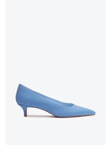 Sapato Scarpin Salto Baixo Ines Camurça Azul Claro | Schutz