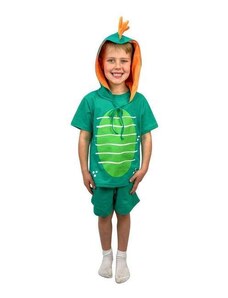 Cia Da Malha Conjunto Pijama Masculino Infantil Dino Brilha no Escuro Verde