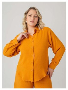 Susie Modas Camisa Crepe Heavy Flow Feminino Amarelo