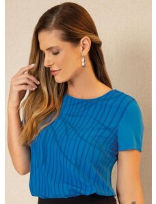 Cativa Blusa Feminina com Estampa Sublimática Azul