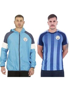 Kit Kappa Manchester City Jaqueta e Camisa Masculina - Azul