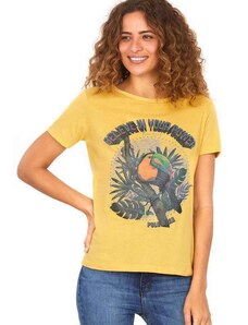 Camiseta Feminina Estampa Tucano Polo Wear Amarelo Escuro Amarelo Escuro
