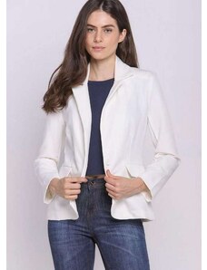 Blazer Feminino Malha Liso com Bolsos Polo Wear Off White Off White