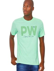 Camiseta Masculina Estampa Pw Polo Wear Verde Claro Verde Claro