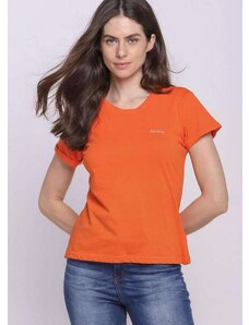 Camiseta Feminina Logo Manúscrito Polo Wear Laranja Médio Laranja Médio