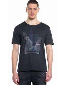 Camiseta Masculina Linhas Metasports Polo Wear Cinza Escuro Cinza Escuro