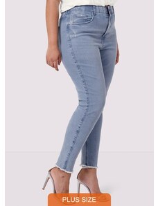 Lunender Mais Mulher Calça Jeans Skinny Plus Size Cropped Chapa Barriga Jeans