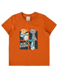 Malwee Kids Camiseta Mini Banda Resinada Menino Laranja