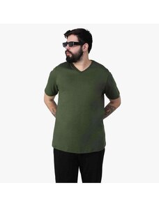 Basicamente Tech T-Shirt Anti Odor Gola V Plus Masculina Verde Selva