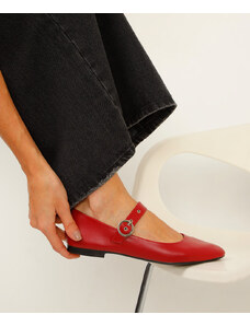 C&A sapatilha com fivela oneself vermelha