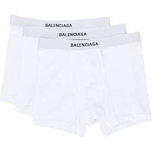 Balenciaga Conjunto com 3 cuecas boxer com logo - BRANCO 