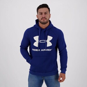 Moletom Under Armour Rival Fleece Big Logo Vermelha e Preta