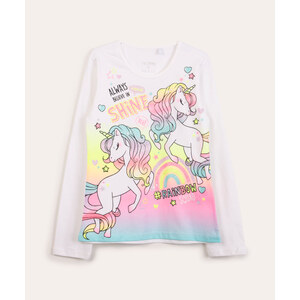 Camiseta Manga Longa My Little Pony Azul Marinho Mescla